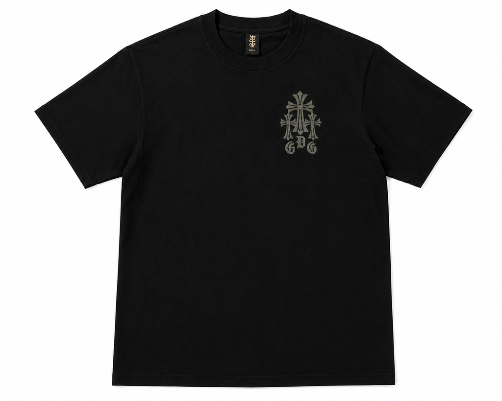 GDG Reflective Cross Tee – Black