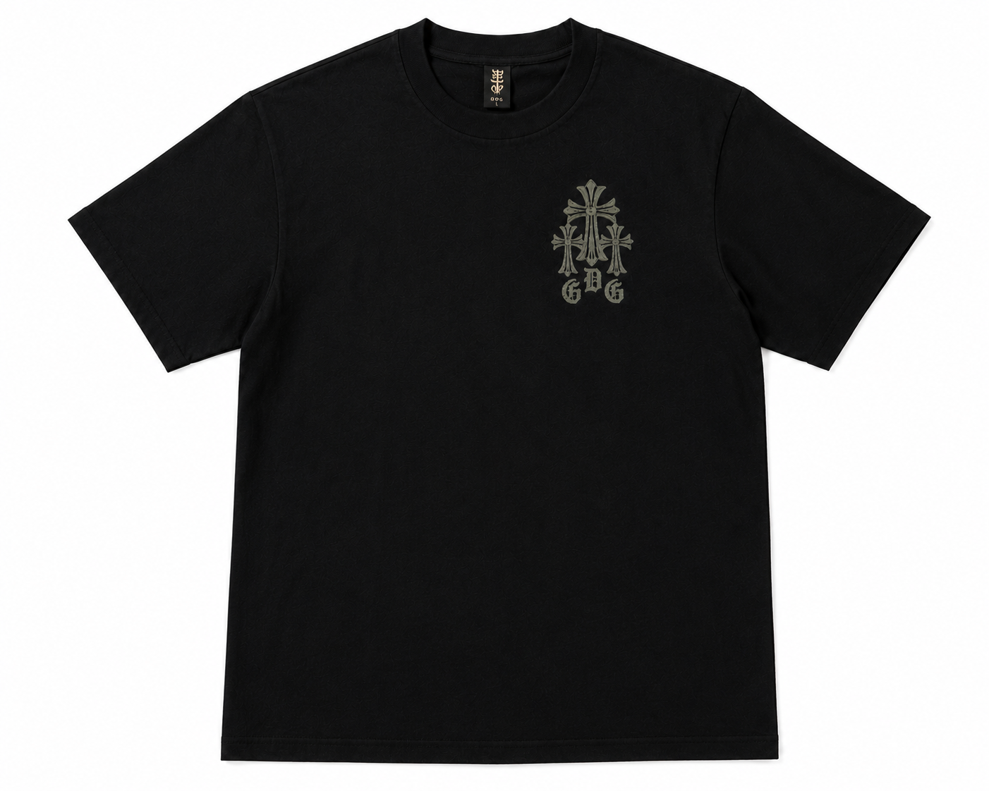 GDG Reflective Cross Tee – Black