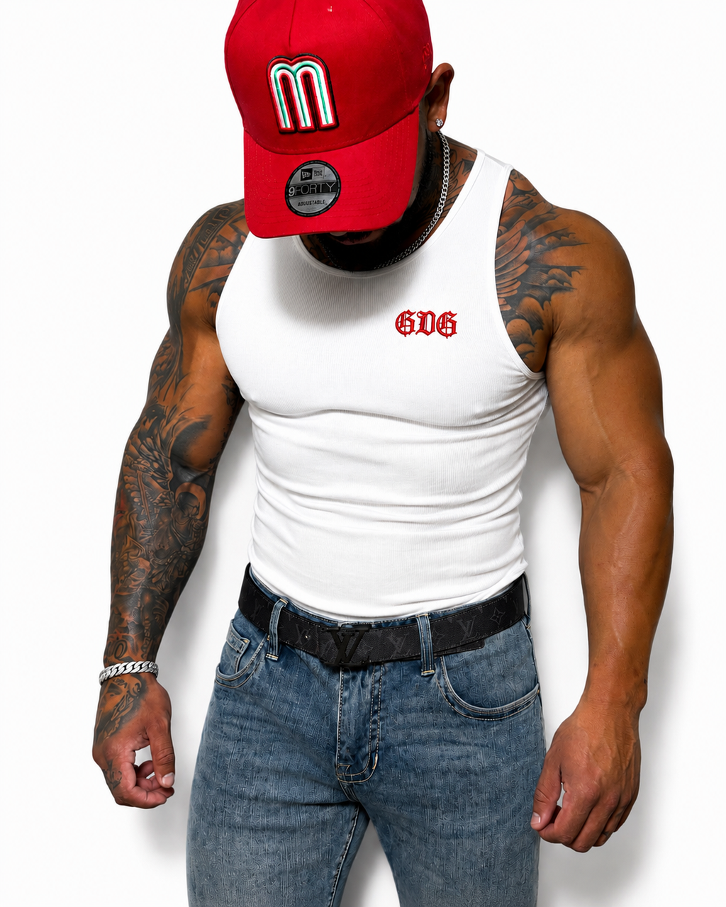 GDG Embroidered Tank – White