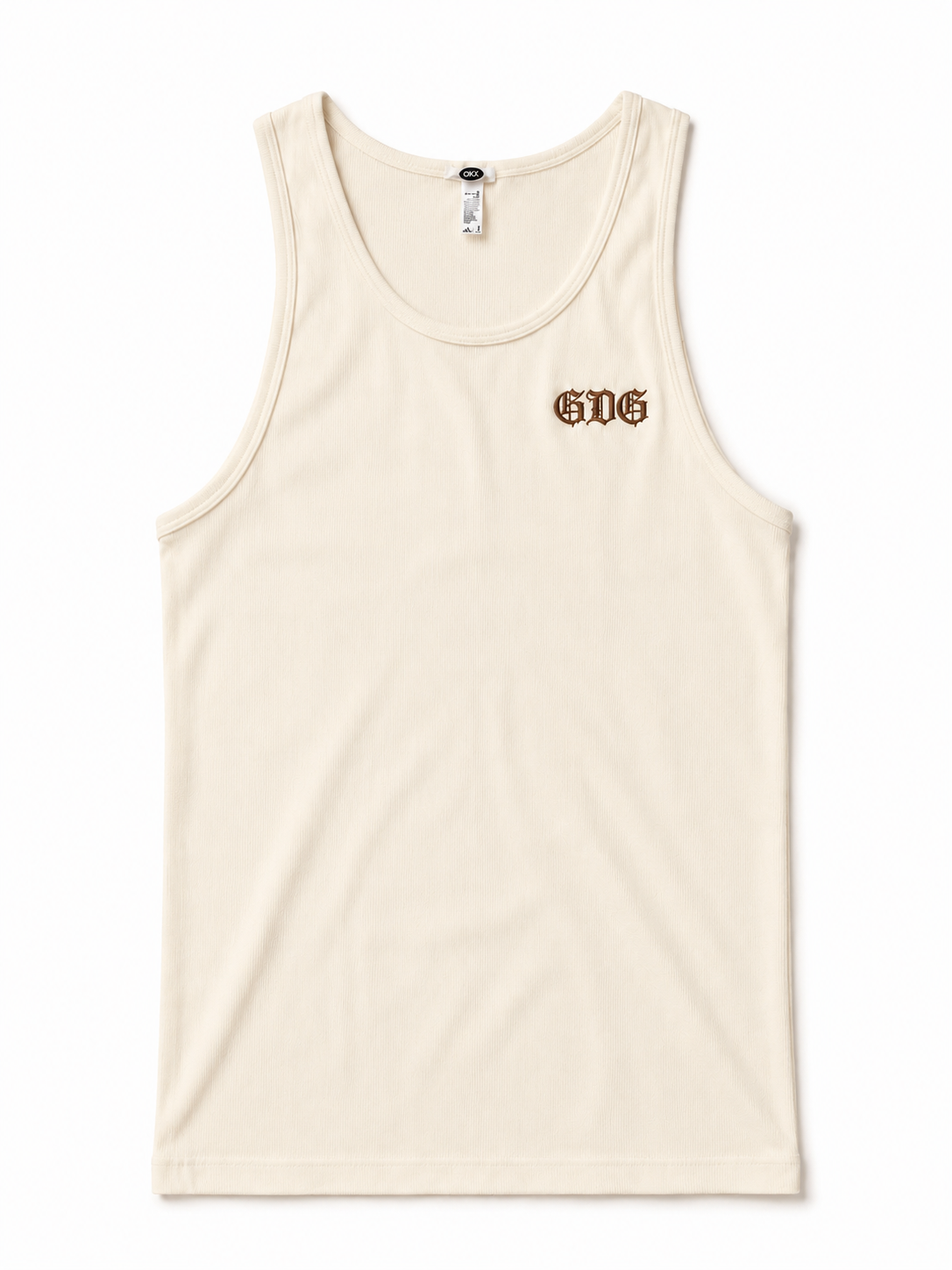 GDG Embroidered Tank – Crème
